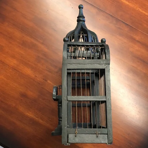 Vintage Taj Mahal Wood + Wire Decorative Birdcage - Picture 4 of 8